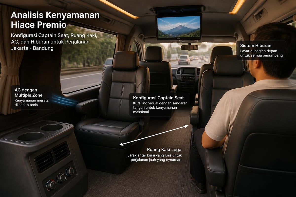 Hiace interior comfort features