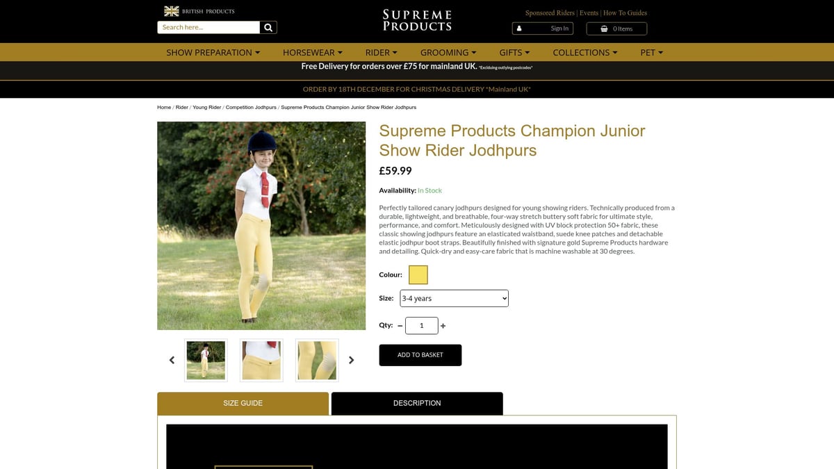 Top 8 Show Jodhpurs Styles for Equestrians in 2025 - Supreme Products Champion Junior Show Rider Jodhpurs