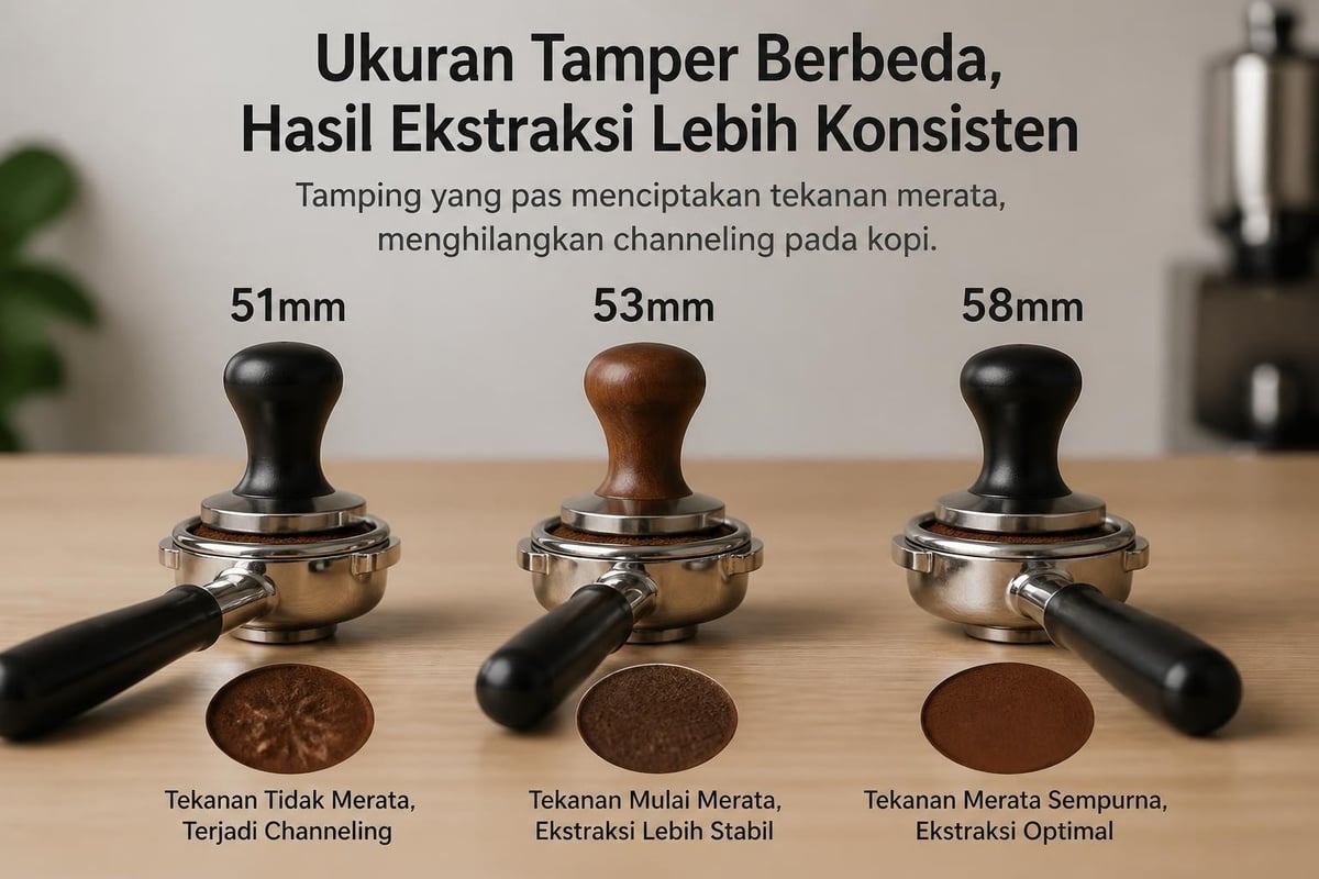 Ukuran tamper kopi