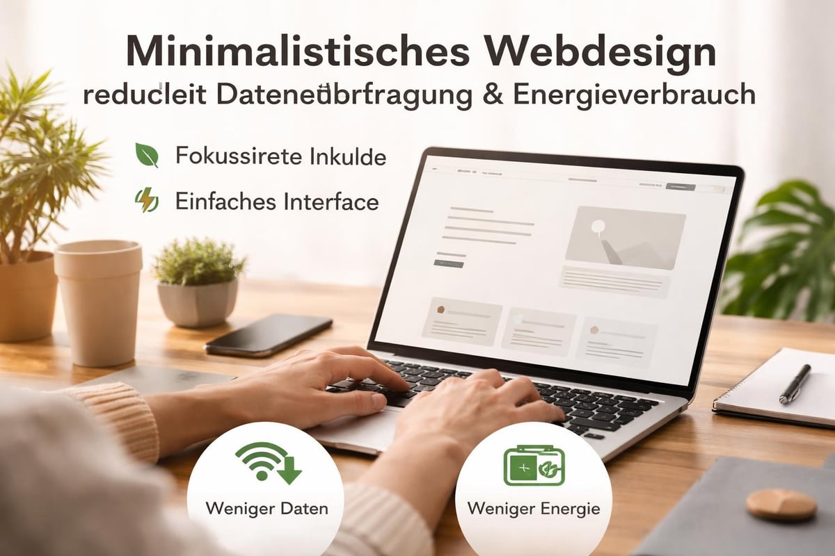 Minimalistisches Webdesign