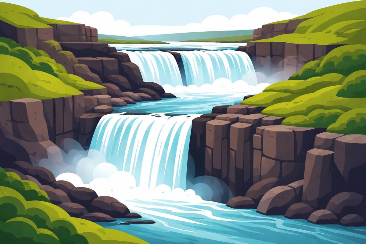 Gullfoss geological formation