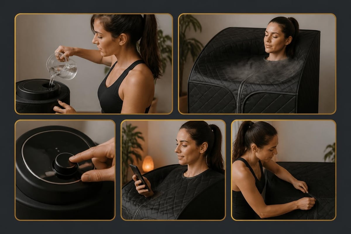 Portable sauna daily routine