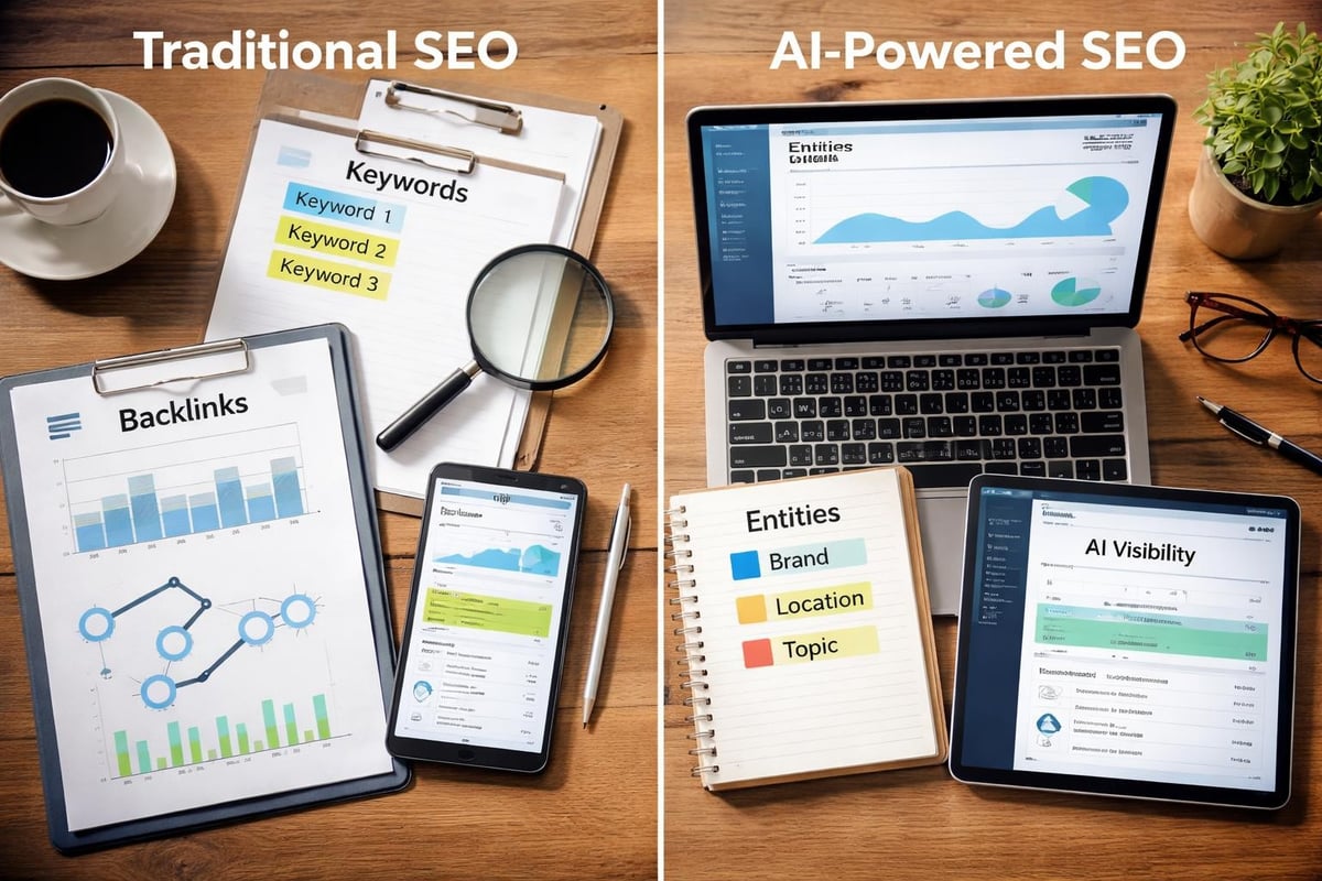 Traditional vs AI search optimization