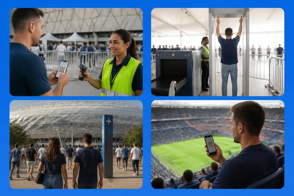 Match day stadium entry process