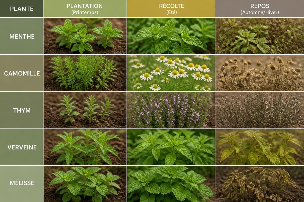 Calendrier jardinage tisanes
