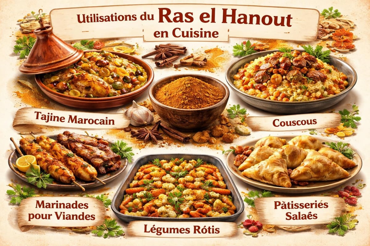 Applications culinaires ras el hanout