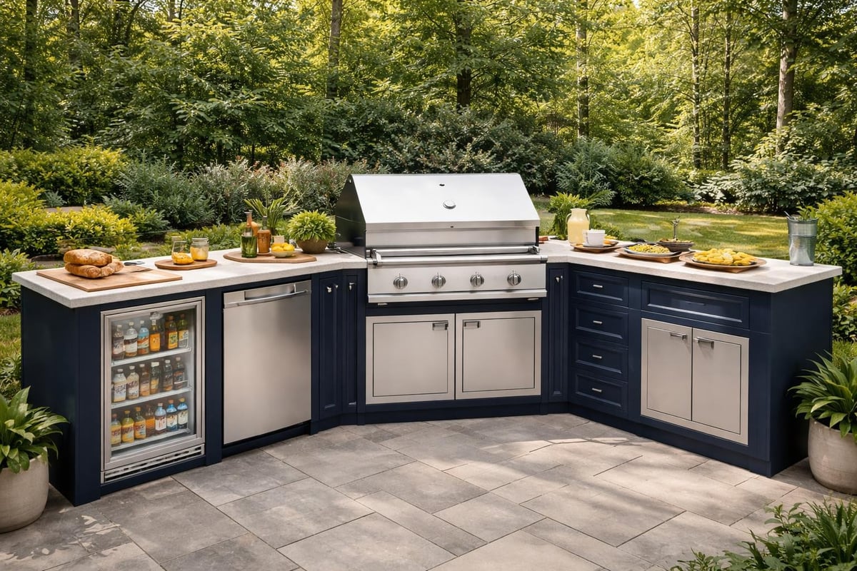 Outdoor kitchen workflow