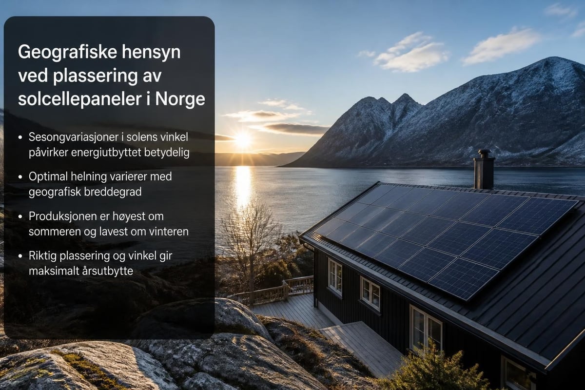Solcellepanel plassering og optimalisering