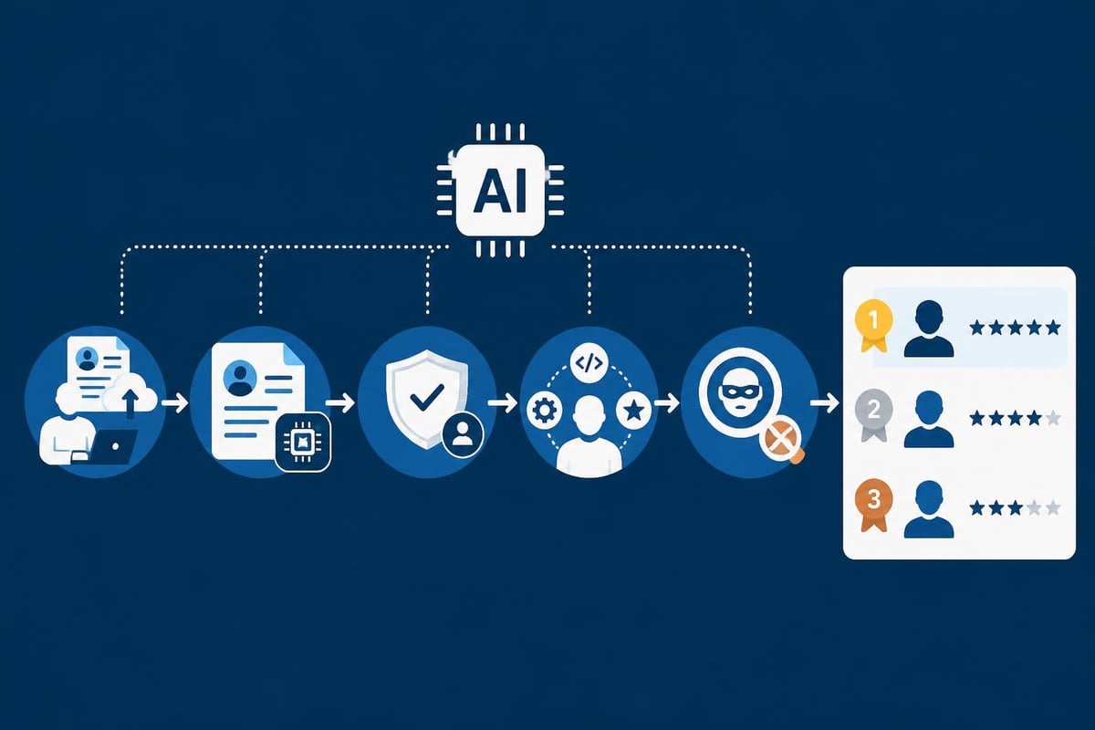 Automated screening workflow stages