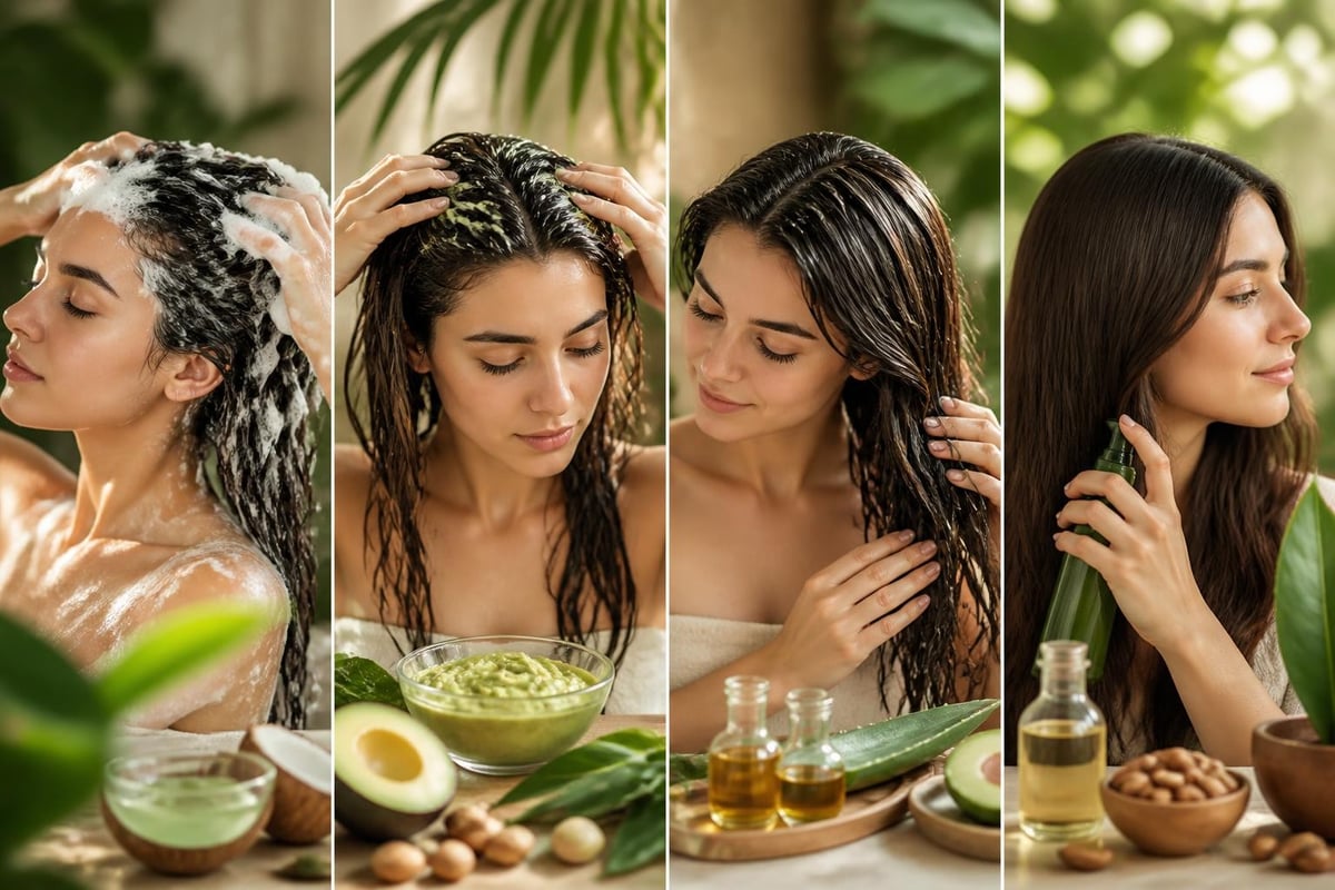 Vegane Haarpflege-Routine