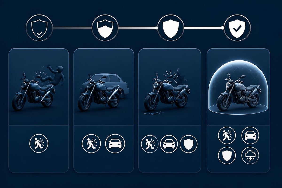 Comparativa modalidades seguro moto