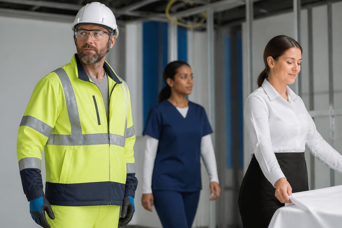 Work uniform safety standards across industries