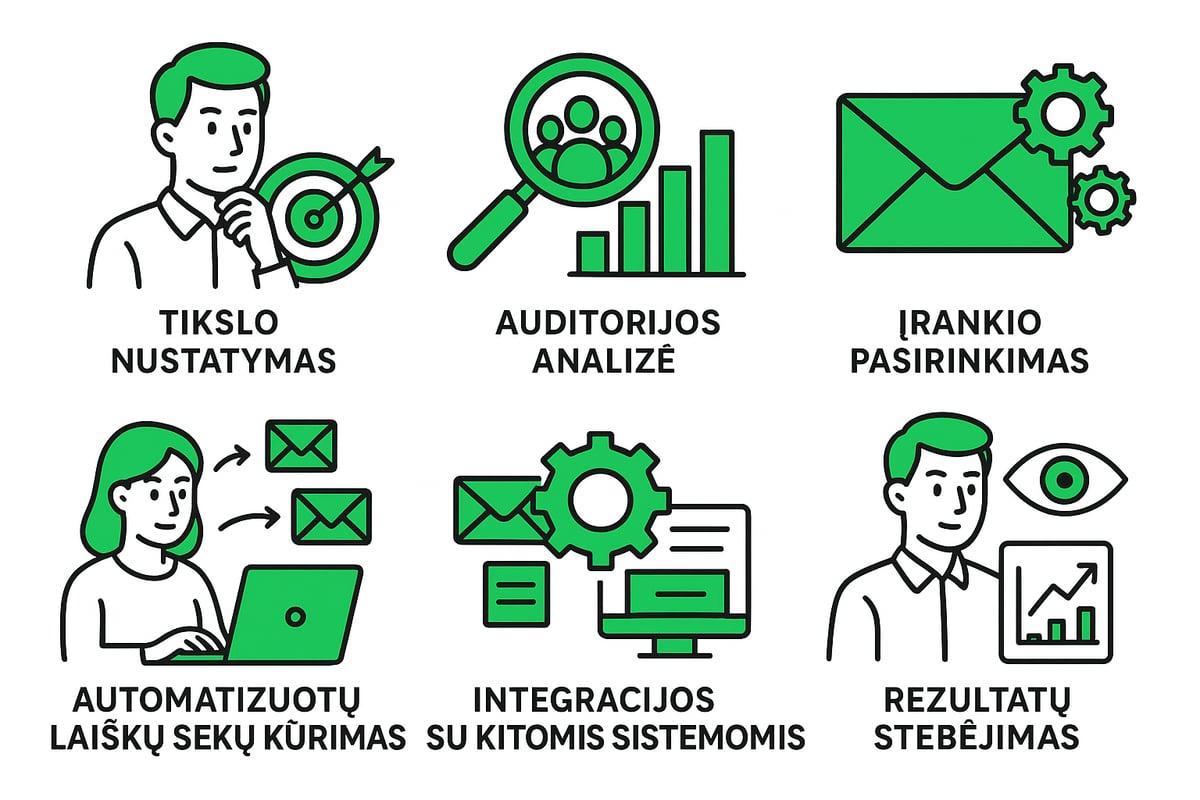 Praktinis el. pašto automatizavimo diegimo gidas: žingsnis po žingsnio