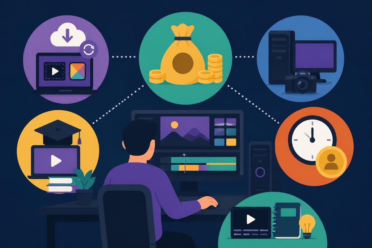 Cost breakdown of learning video editing