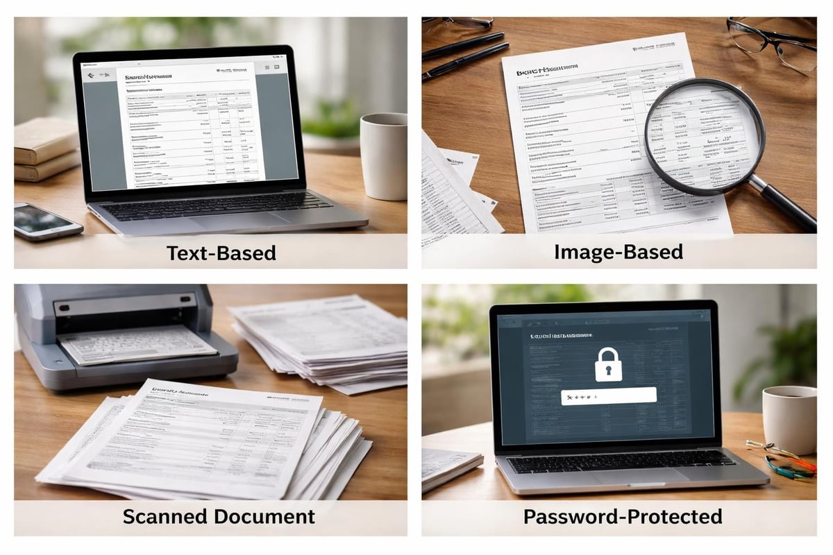 Types of PDF bank statements