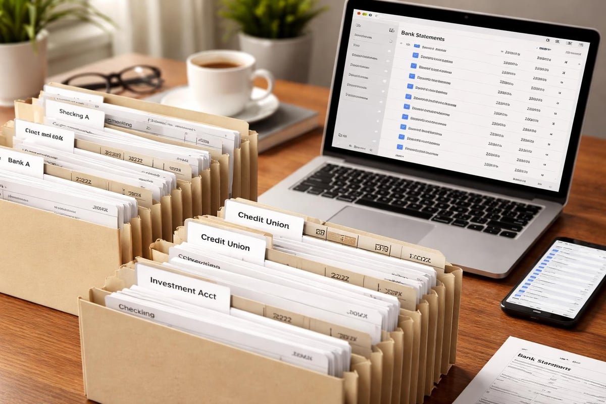 Bank statement organization system