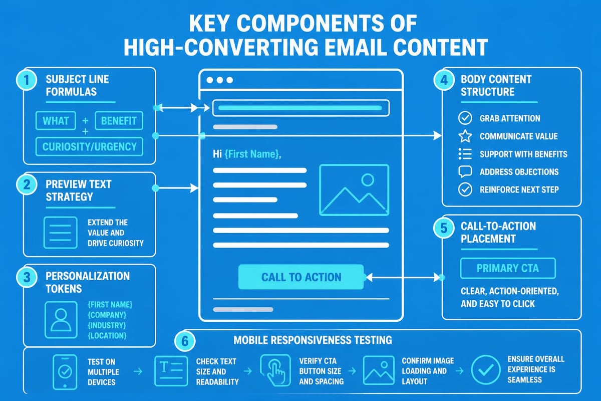 Email content optimization elements