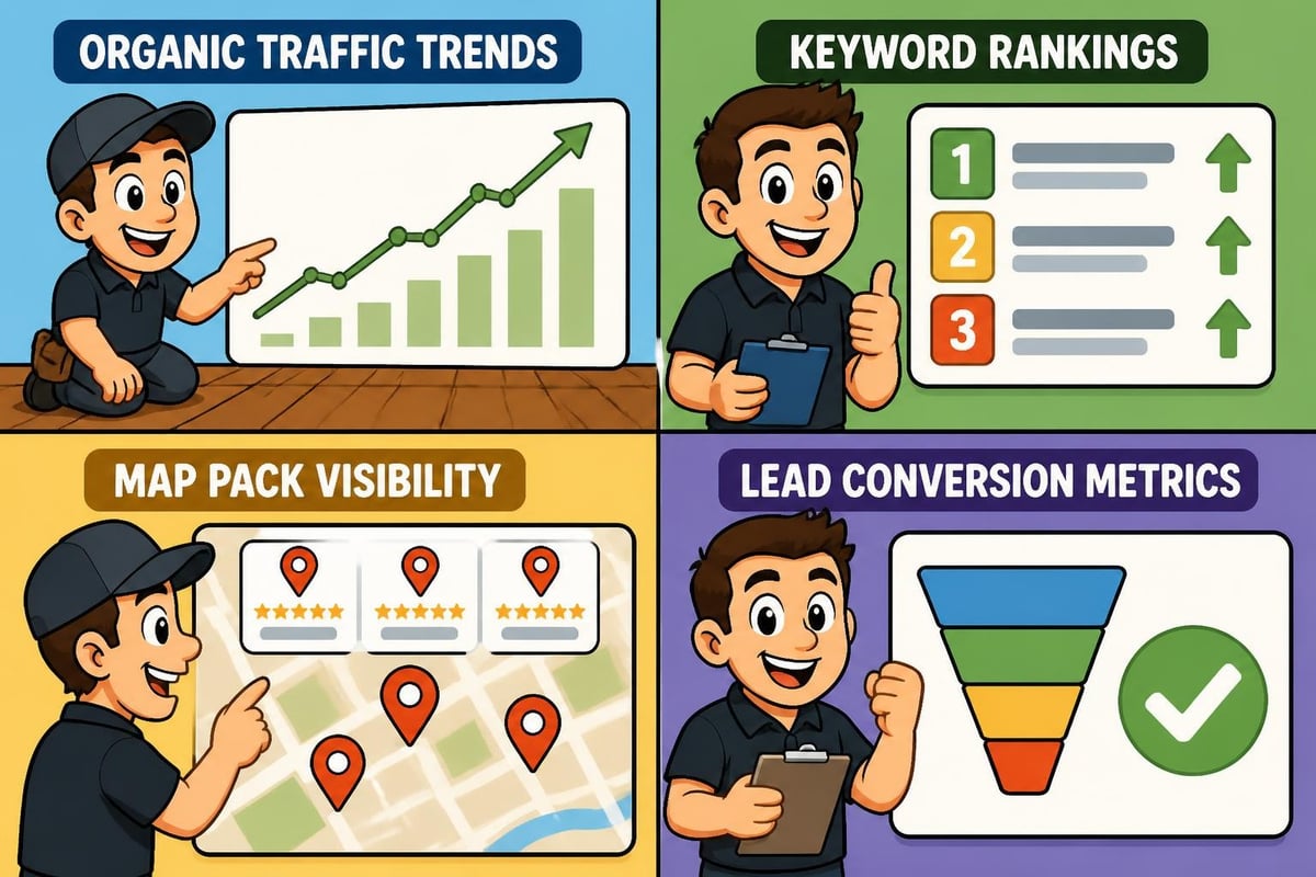 SEO performance dashboard