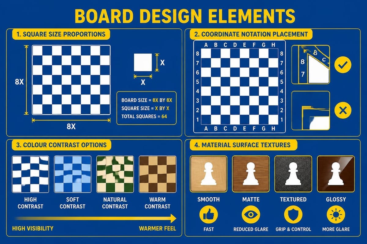 Chess board design factors