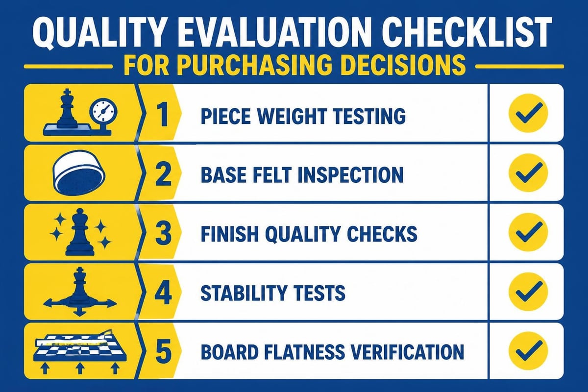 Chess set quality assessment