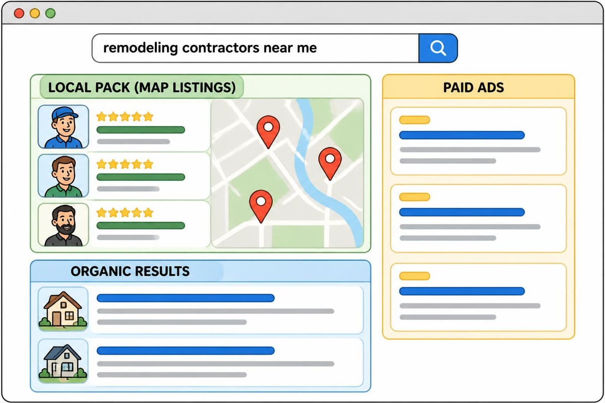 Local search results hierarchy