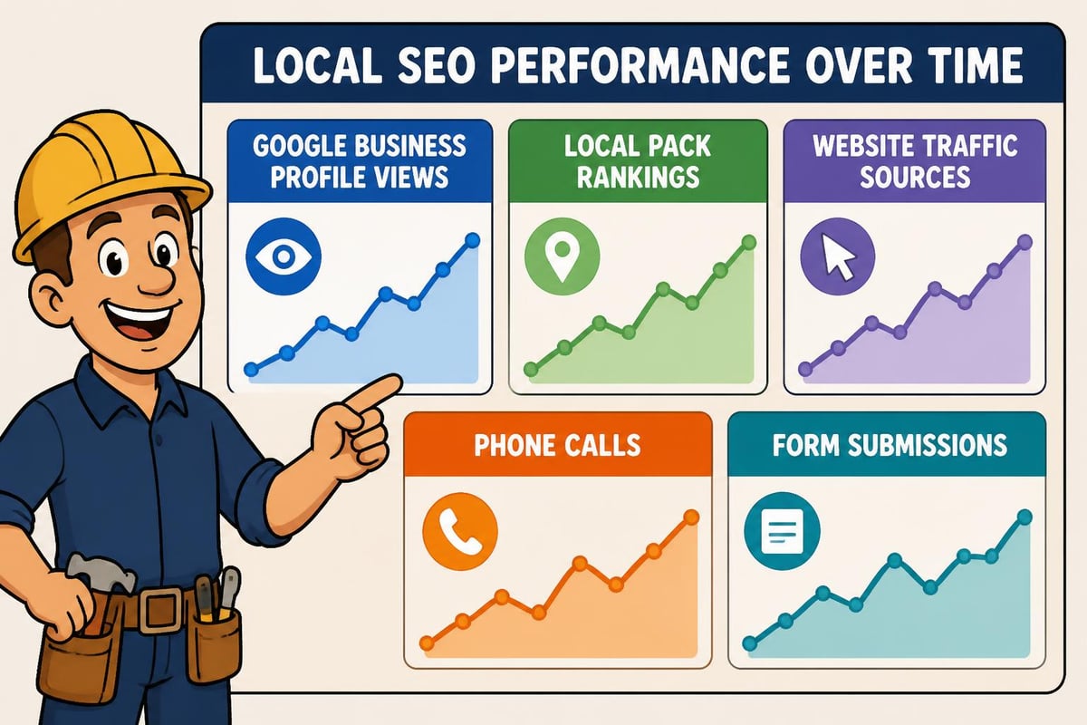 Local SEO metrics dashboard