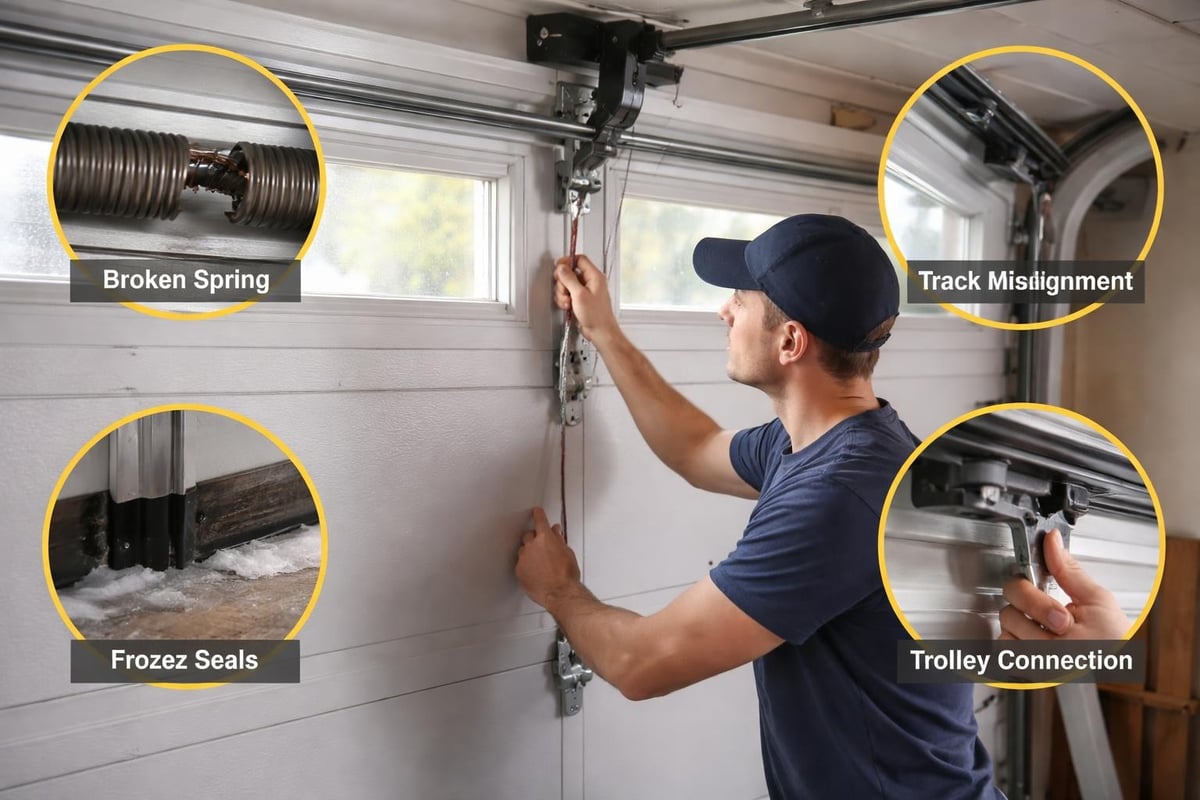 Garage door troubleshooting checklist