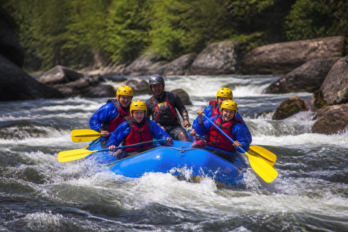 Whitewater rafting adventure on Kennebec River