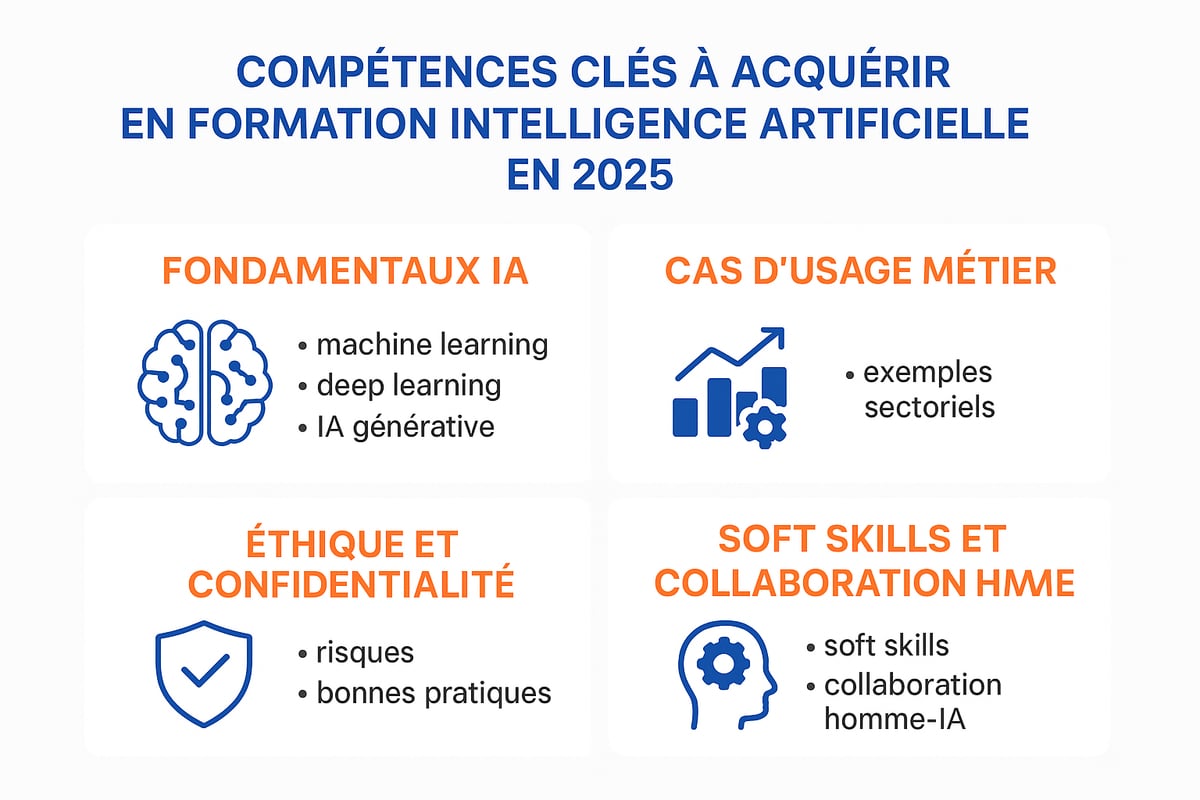 Les compétences clés à acquérir en formation IA