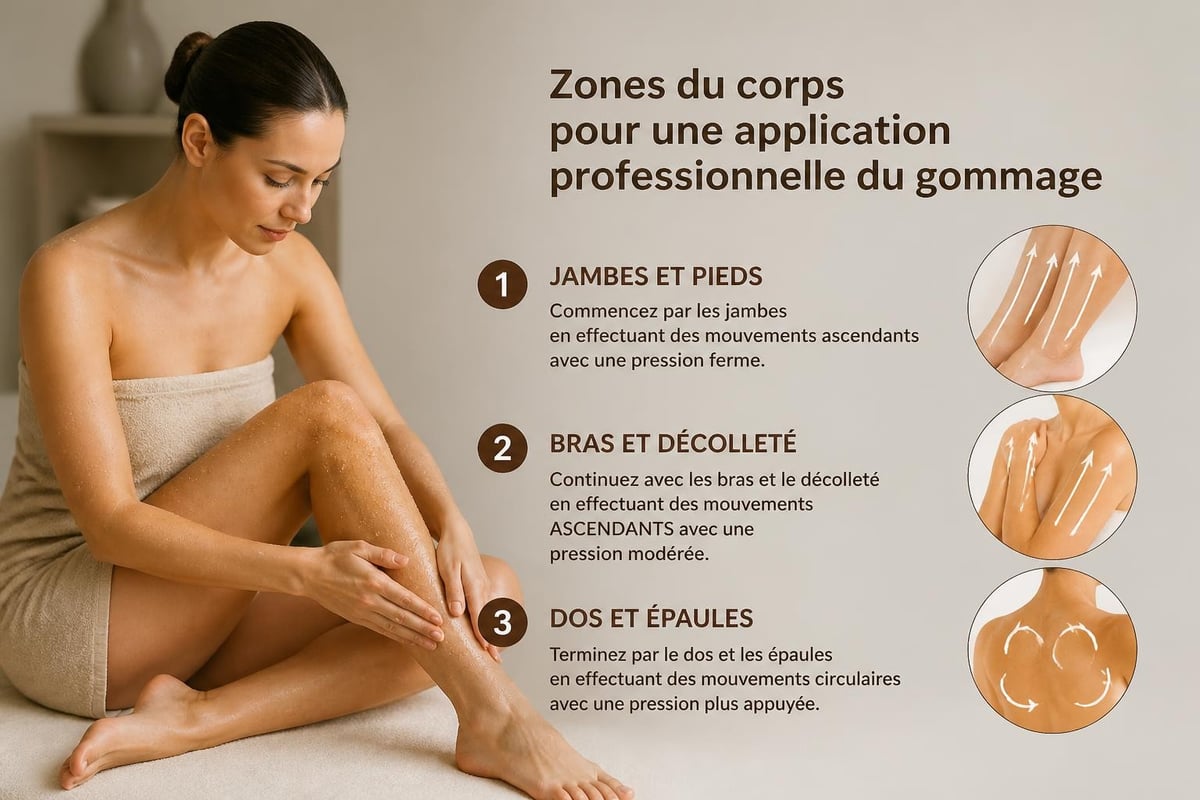 Zones application gommage
