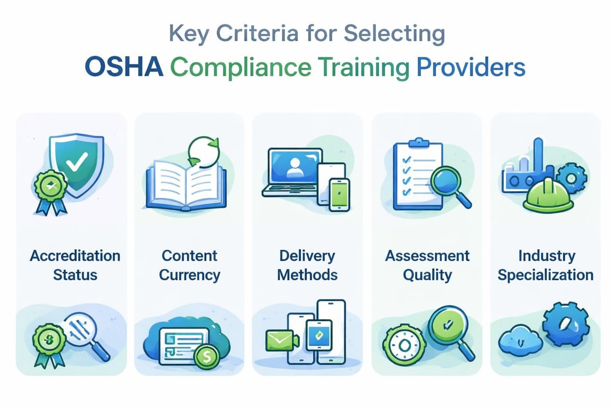 Training provider evaluation criteria
