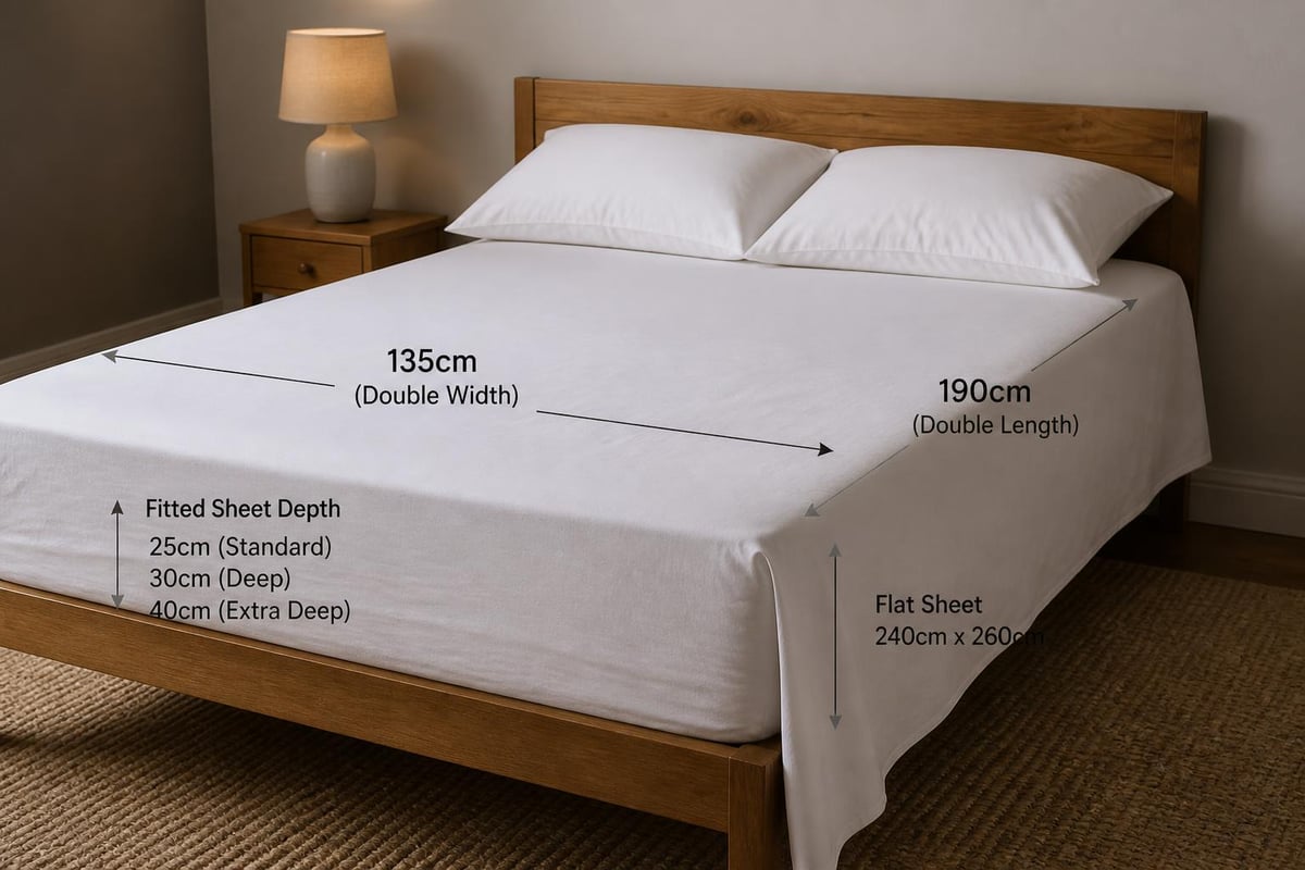 Double bed sheet sizing comparison
