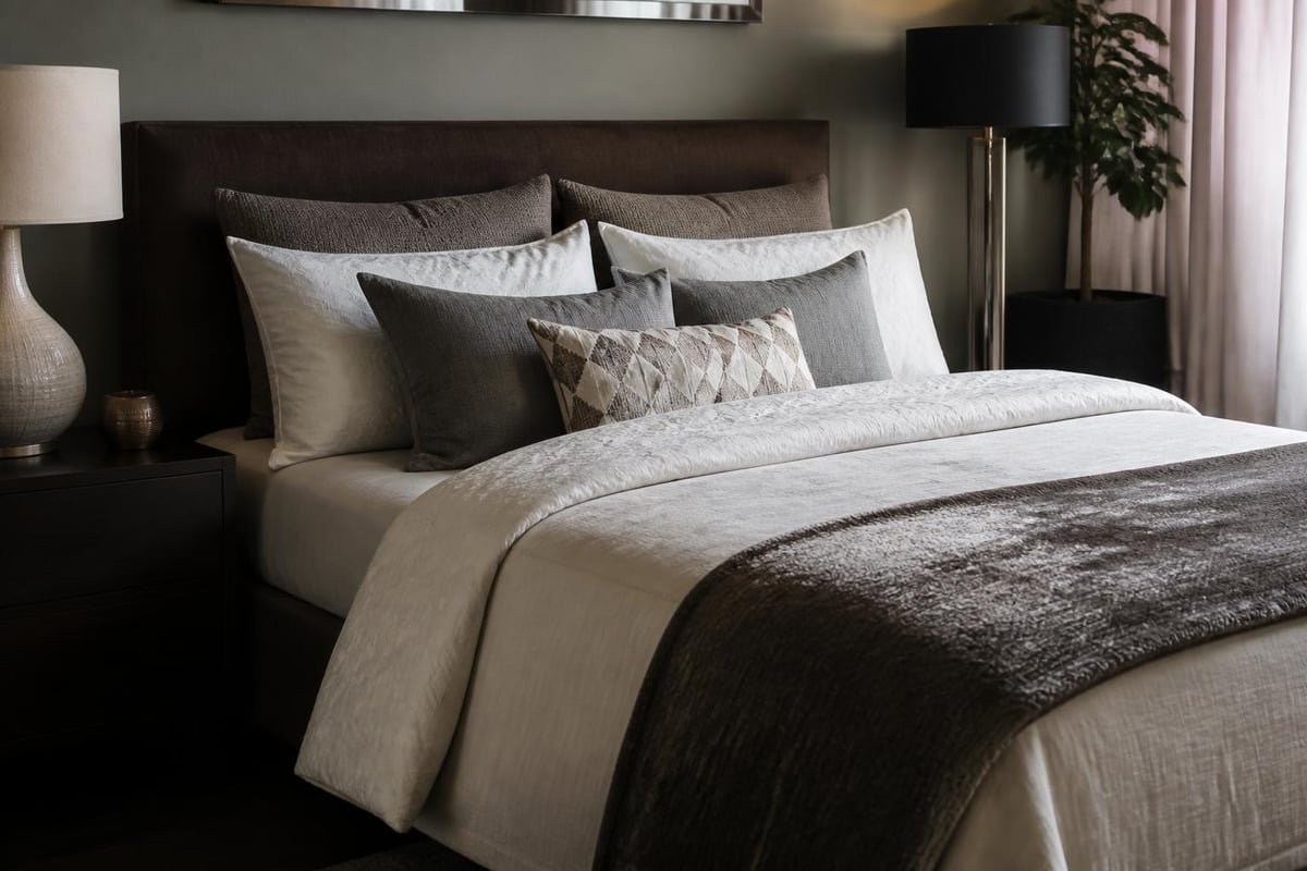 Bedroom styling with sheets