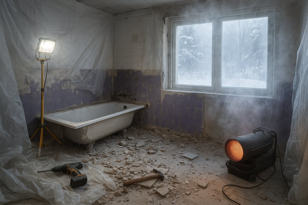 Kylpyhuoneremontin vaiheet talvella: askel askeleelta