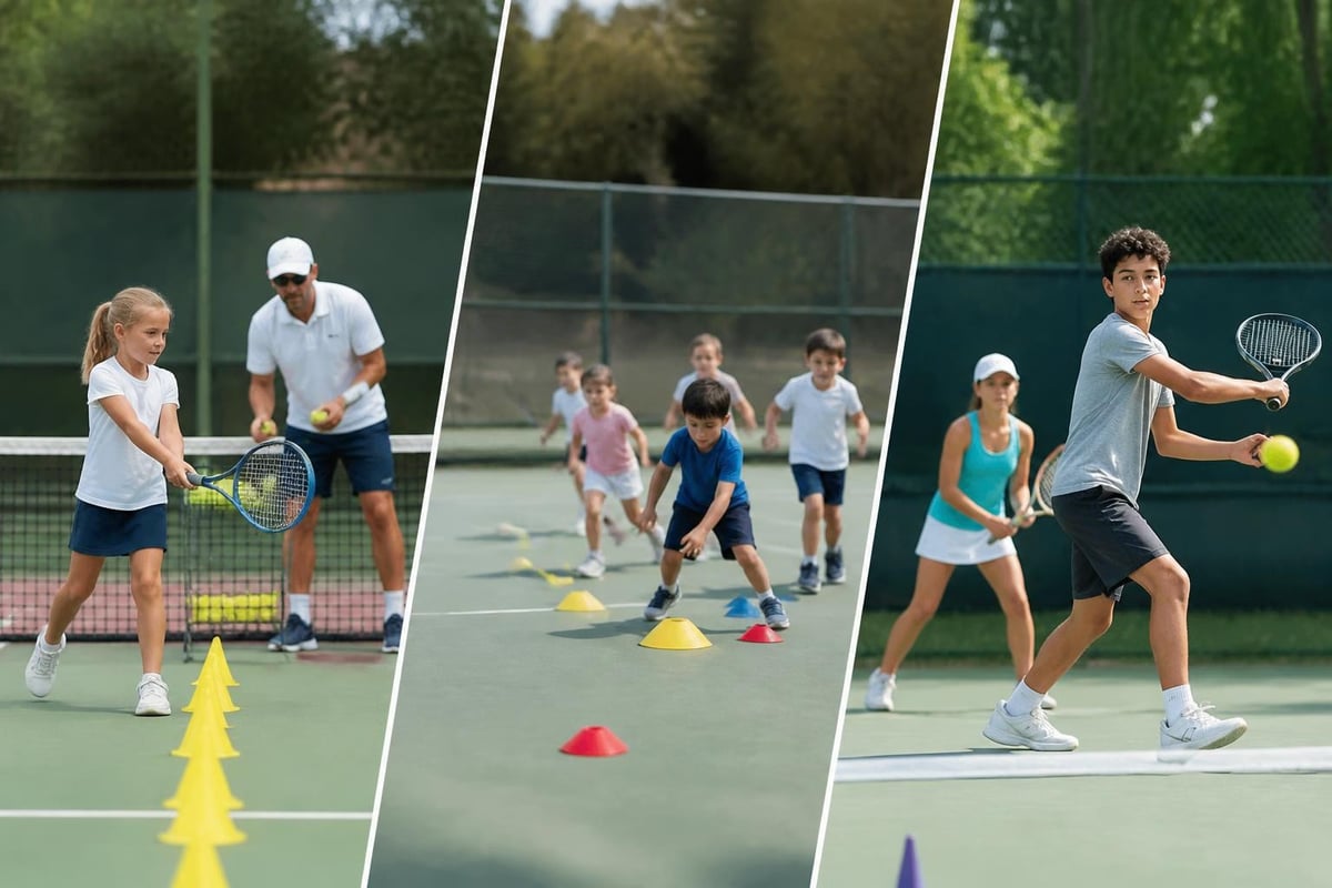 Class tennis learning methods