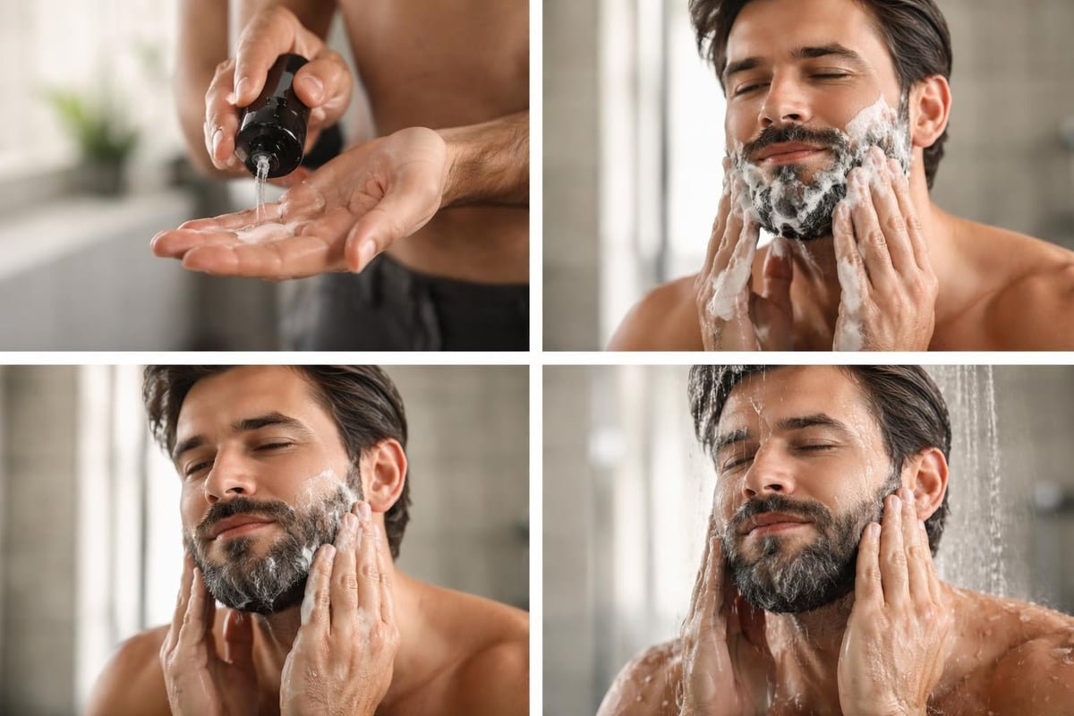Beard washing technique