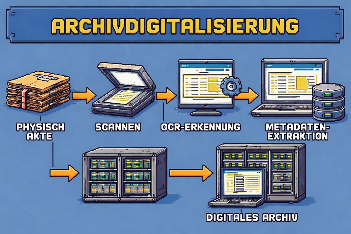 Technischer Prozess der Archivdigitalisierung