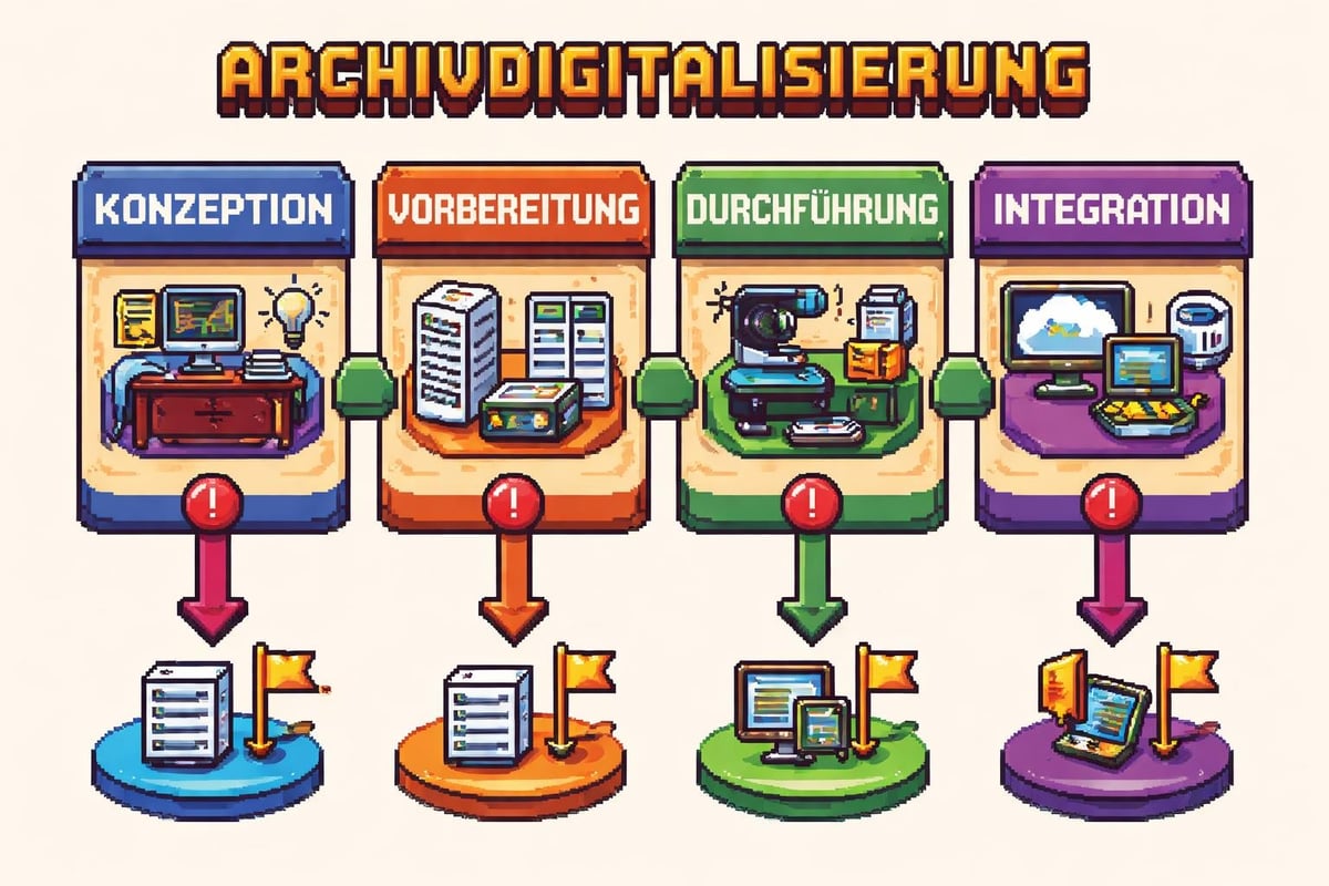 Projektphasen Archivdigitalisierung