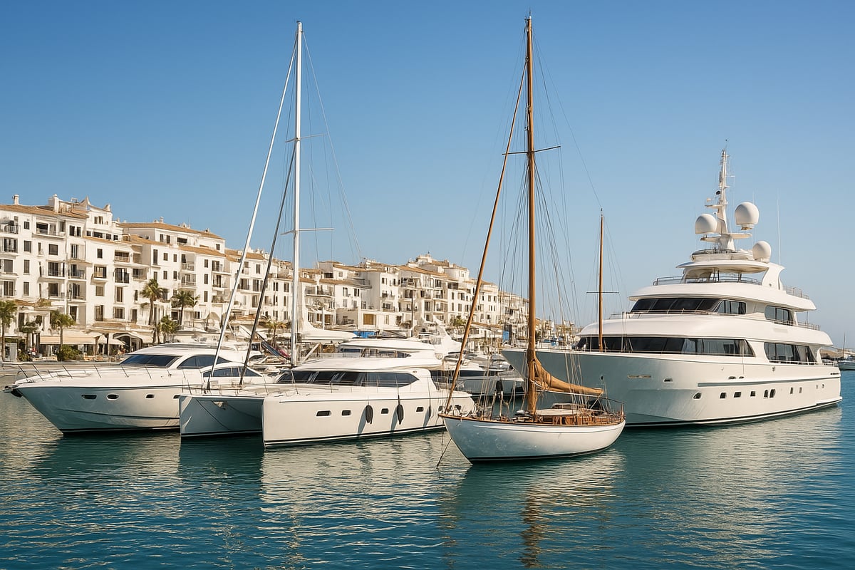 Types of Yachts and Charters Available in Marbella