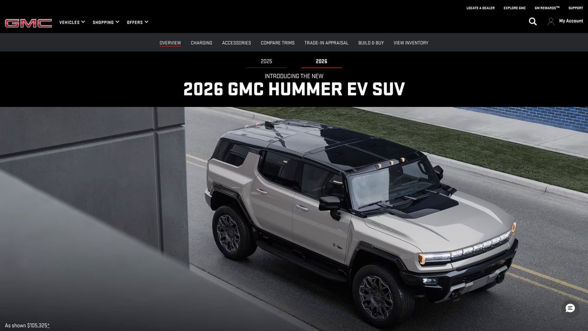9 Coches Americanos Imprescindibles Que Marcarán Tendencia en 2025 - GMC Hummer EV SUV 2025