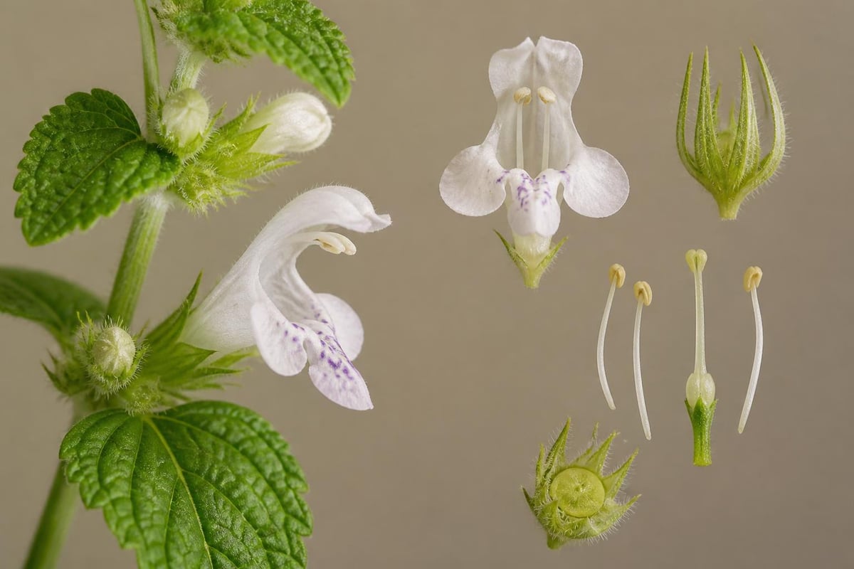 Anatomie de la fleur de mélisse