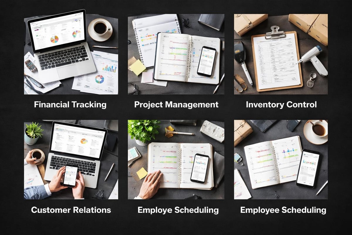 Excel template categories for Conroe industries