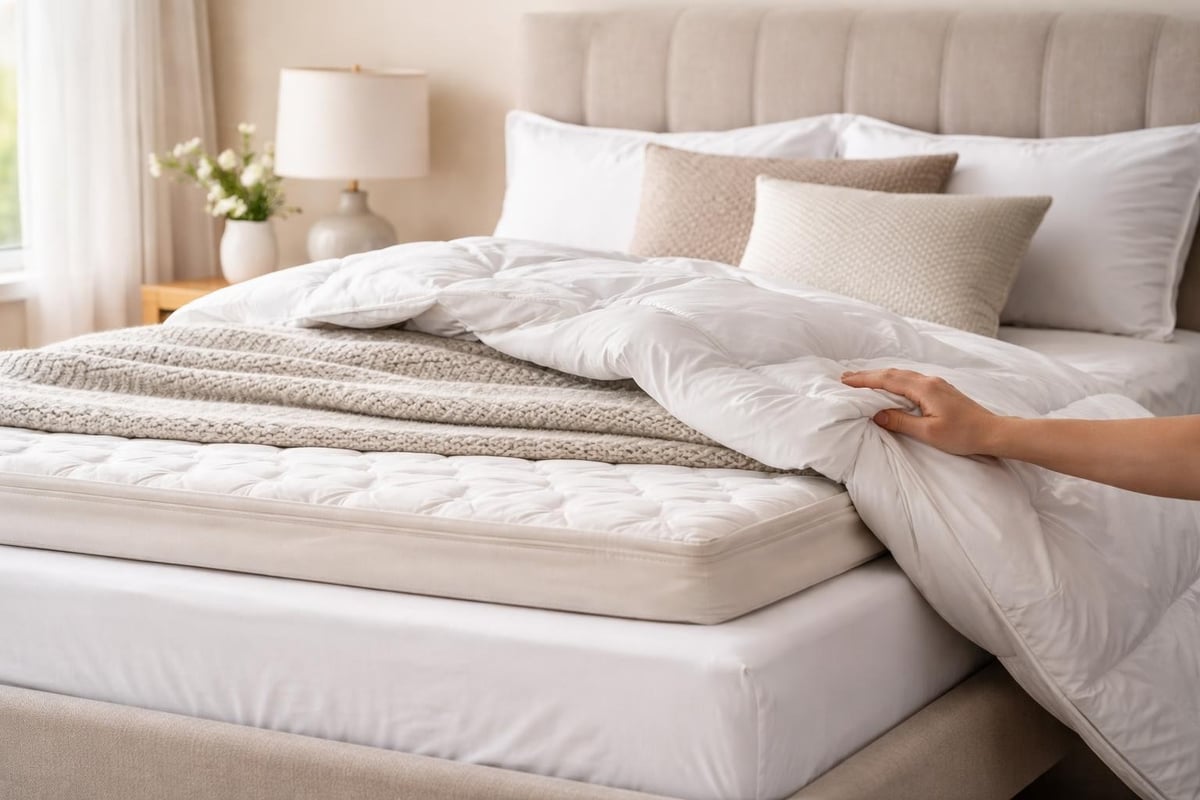 Bedding bed layer system diagram