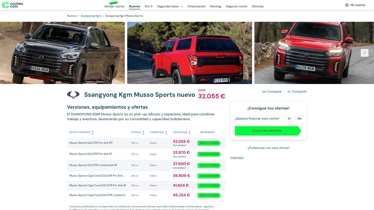 Top 8 Mejores Pick-Up 2025 Para Comprar En 2026 - SsangYong Musso Sports 2025