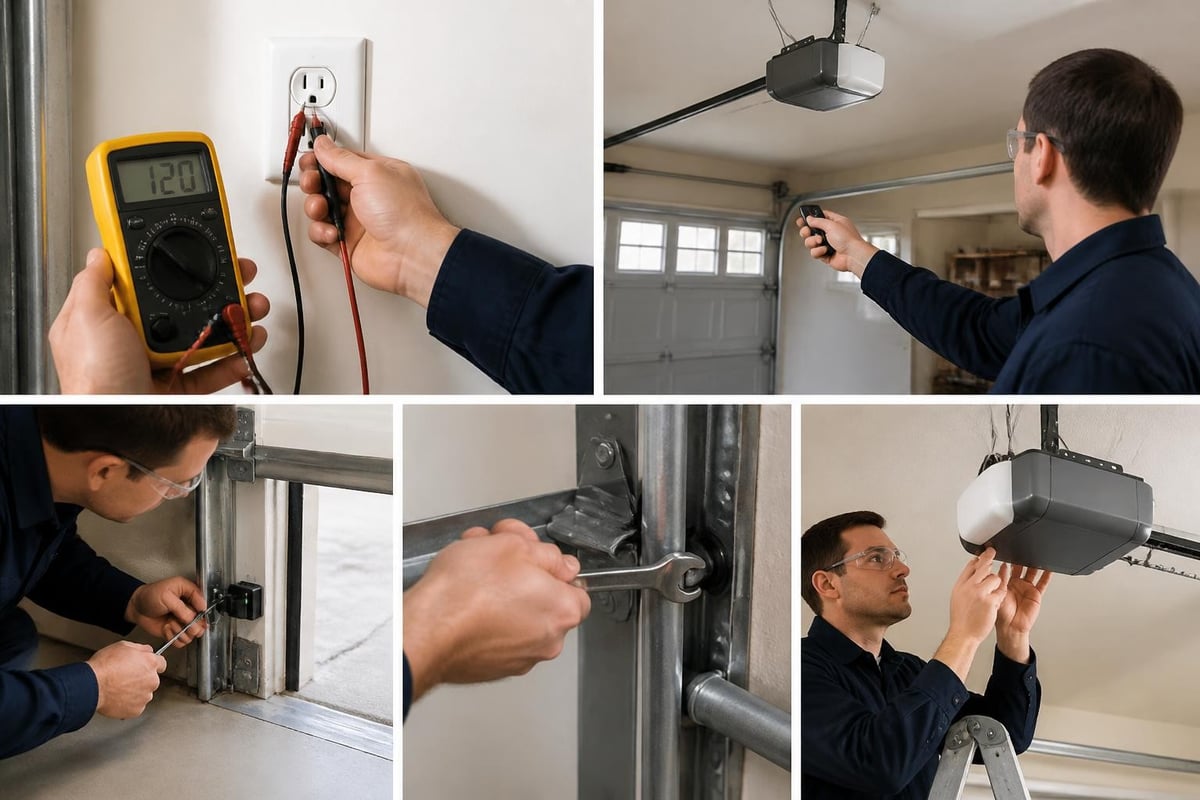 Garage door opener diagnostic workflow