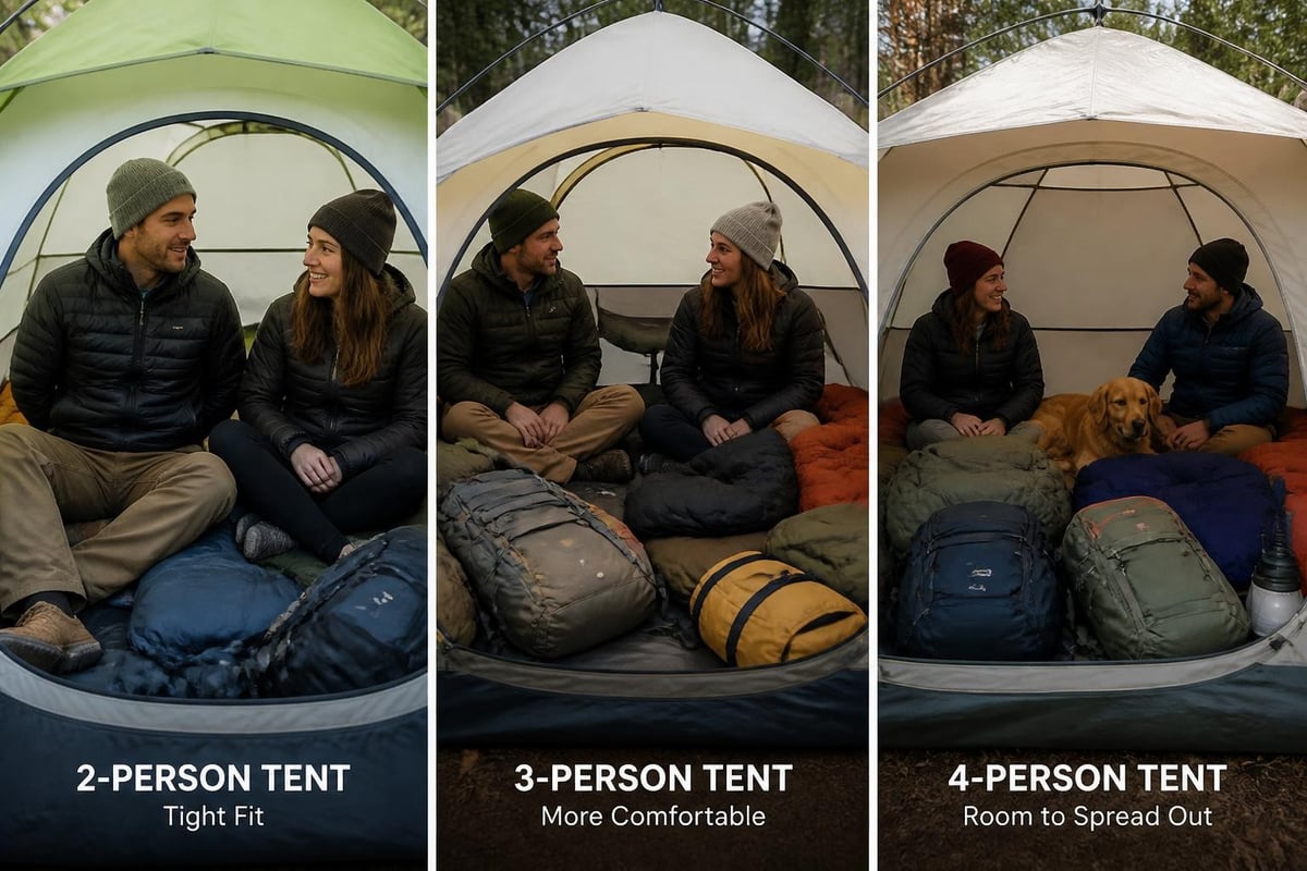 Tent sizing guide