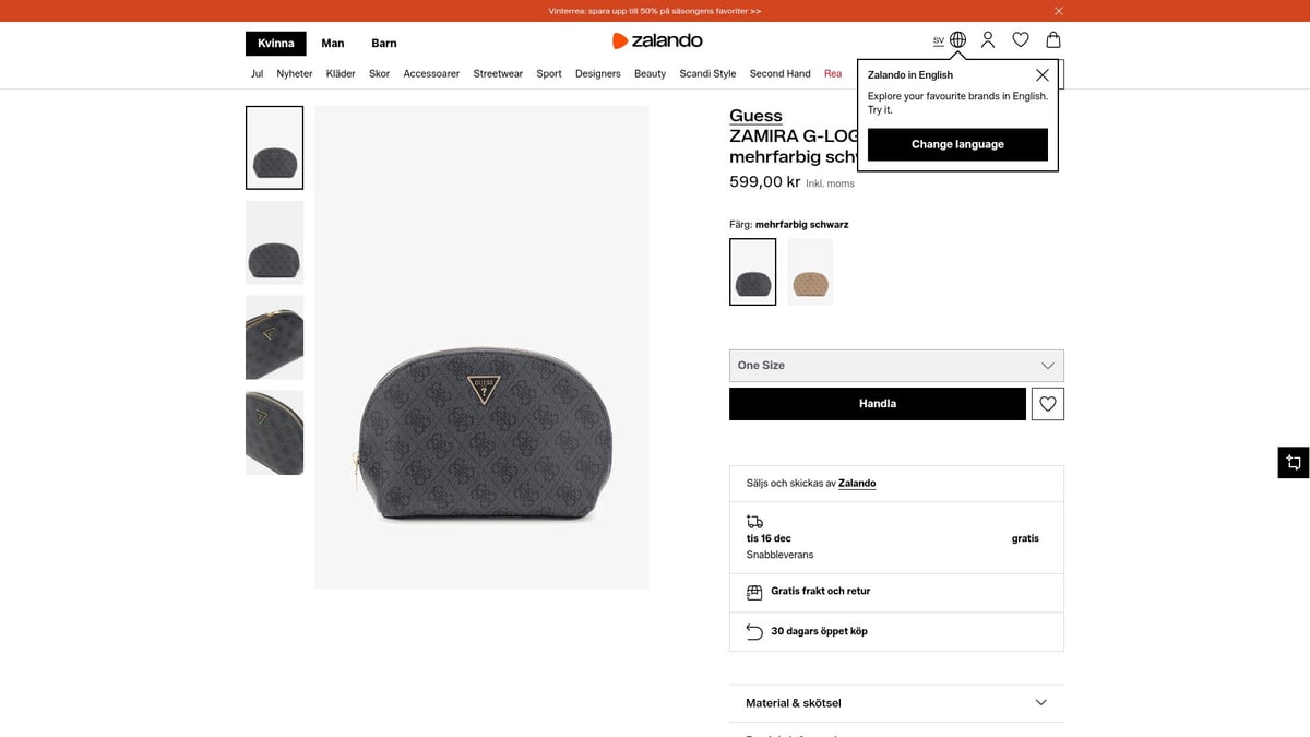 7 Sminkväskor Som Gör Din Makeup-Rutin Enkel 2026 - Guess ZAMIRA G-LOGO – Necessär – mehrfarbig schwarz