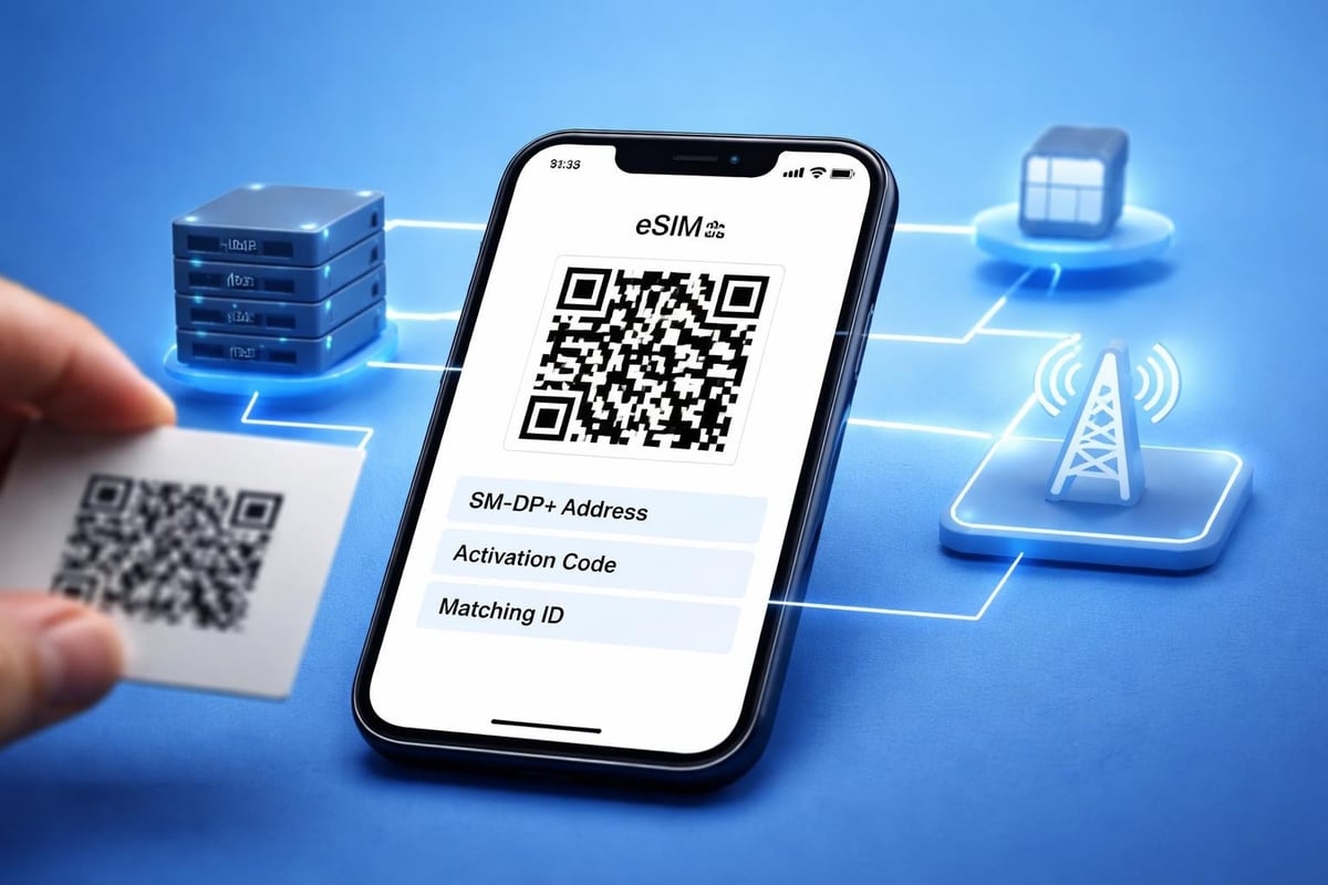 ESIM QR code technical components