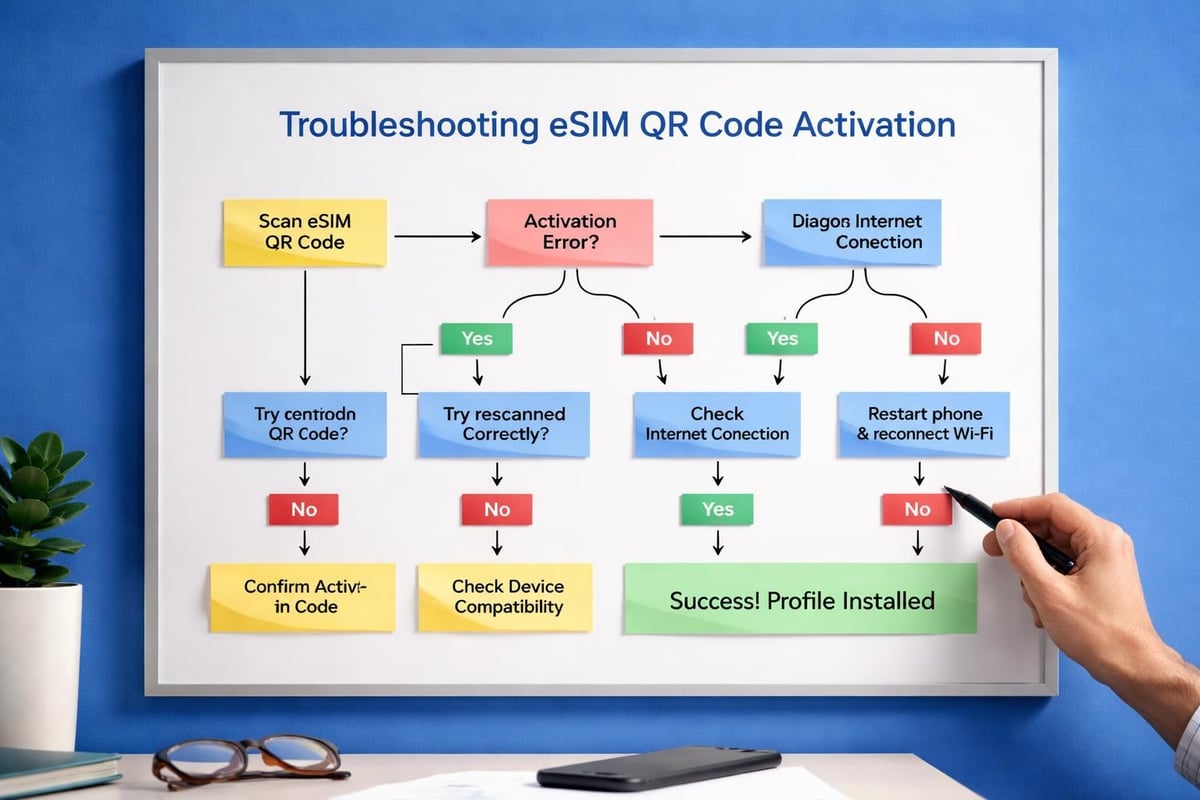 ESIM troubleshooting decision tree