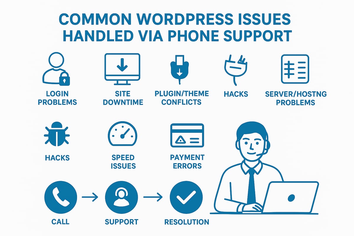 Troubleshooting common WordPress issues via phone support